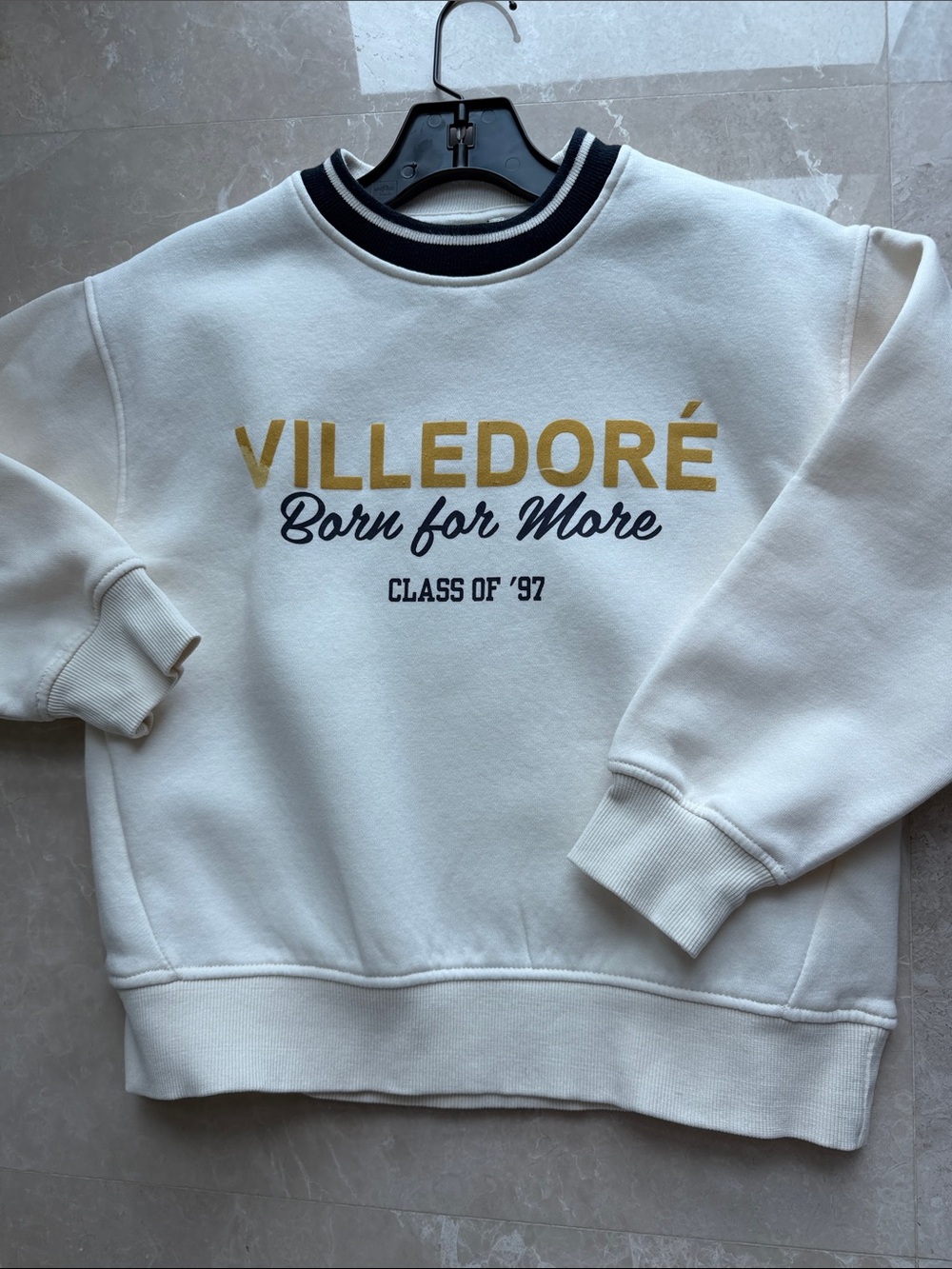 Zara kids Off-white sweatshirt long sleeves sweater top Size 7-8 - Picture 7 of 16